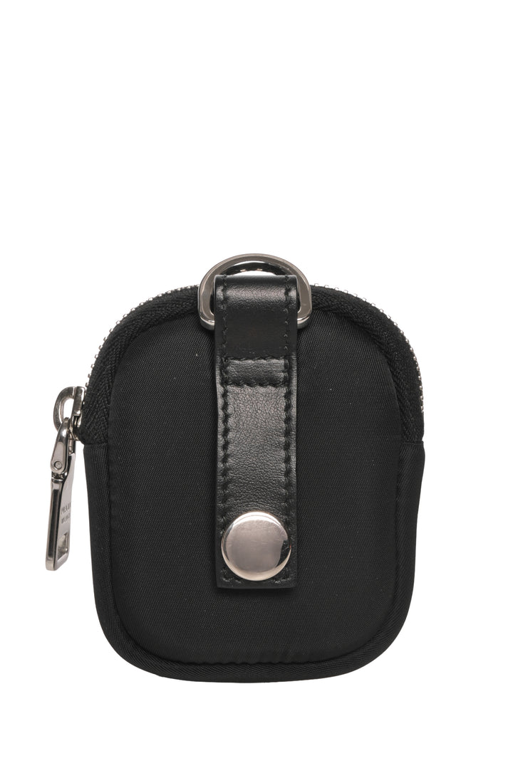 Prada Re-Nylon Enamel Triangle Logo Zip Pouch