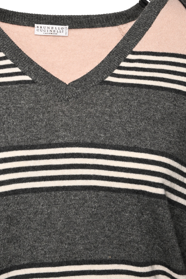 Brunello Cucinelli Size M Striped Cashmere Sweater