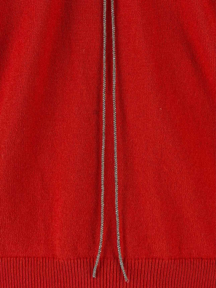 Brunello Cucinelli Size S Monili Trim Cashmere Top