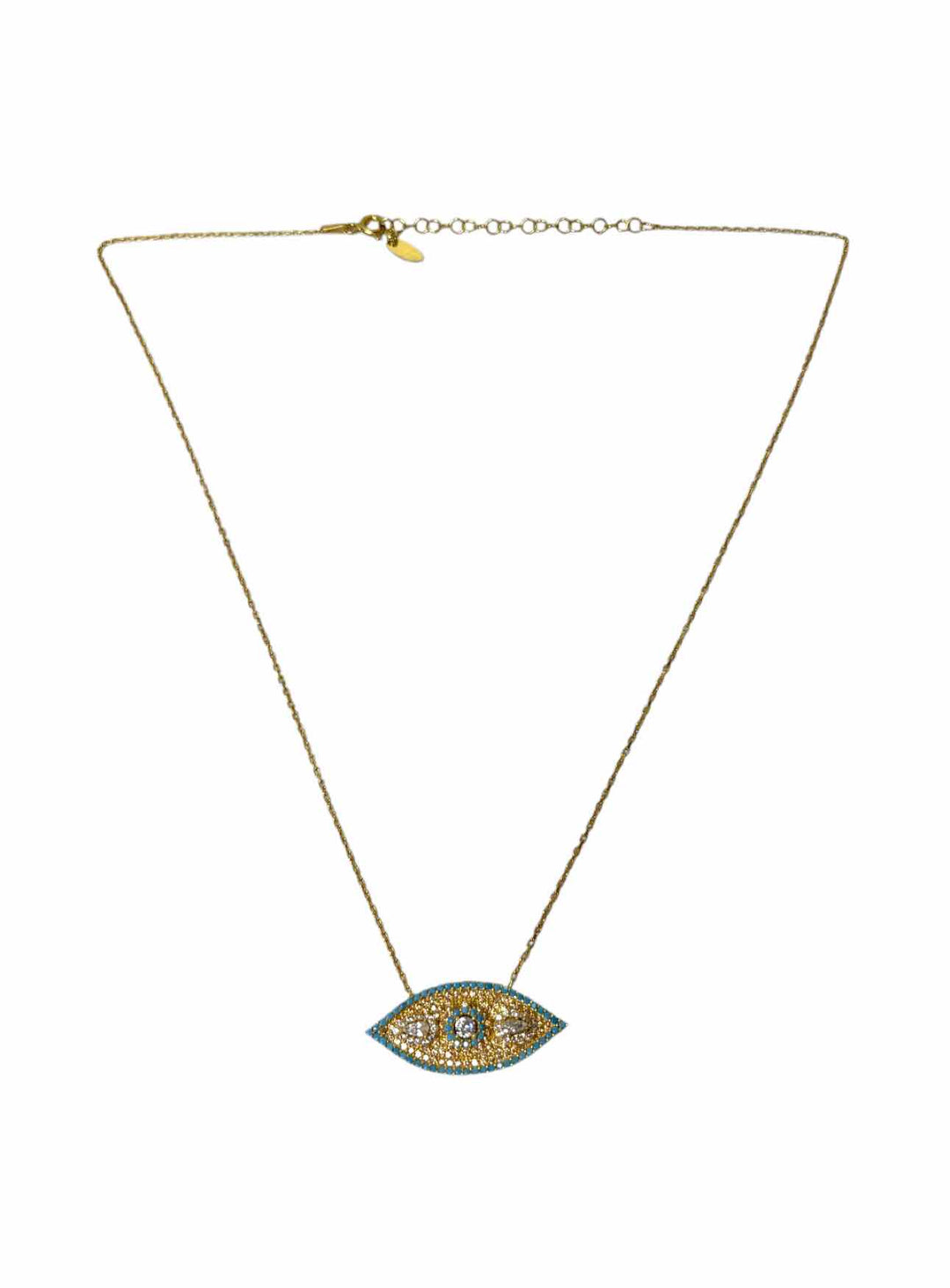 Simply Sublime 18KT Gold Plated Recycled Italian Silver Turquoise Necklace