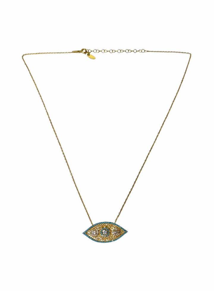 Simply Sublime 18KT Gold Plated Recycled Italian Silver Turquoise Necklace