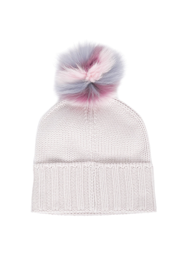Loro Piana Size OS Fox Pom Pom Cashmere Beanie