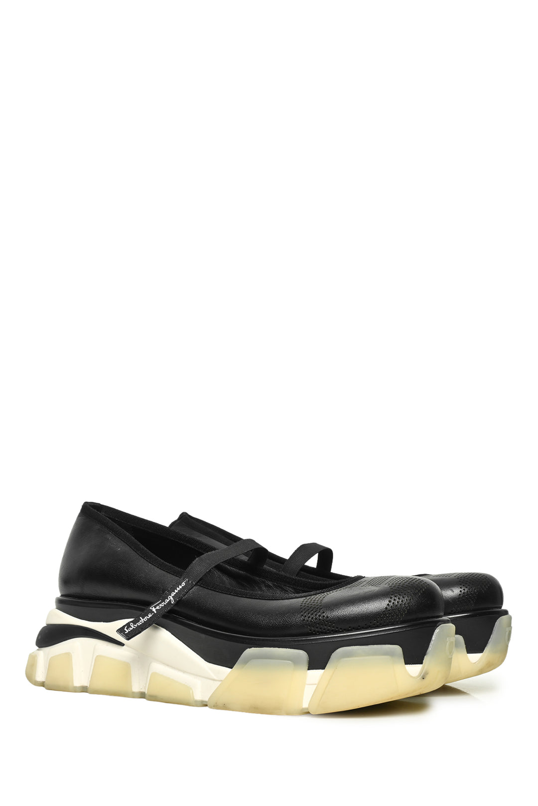 Prada Size 38.5 Patent Saffiano Leather Pointed Toe Pumps