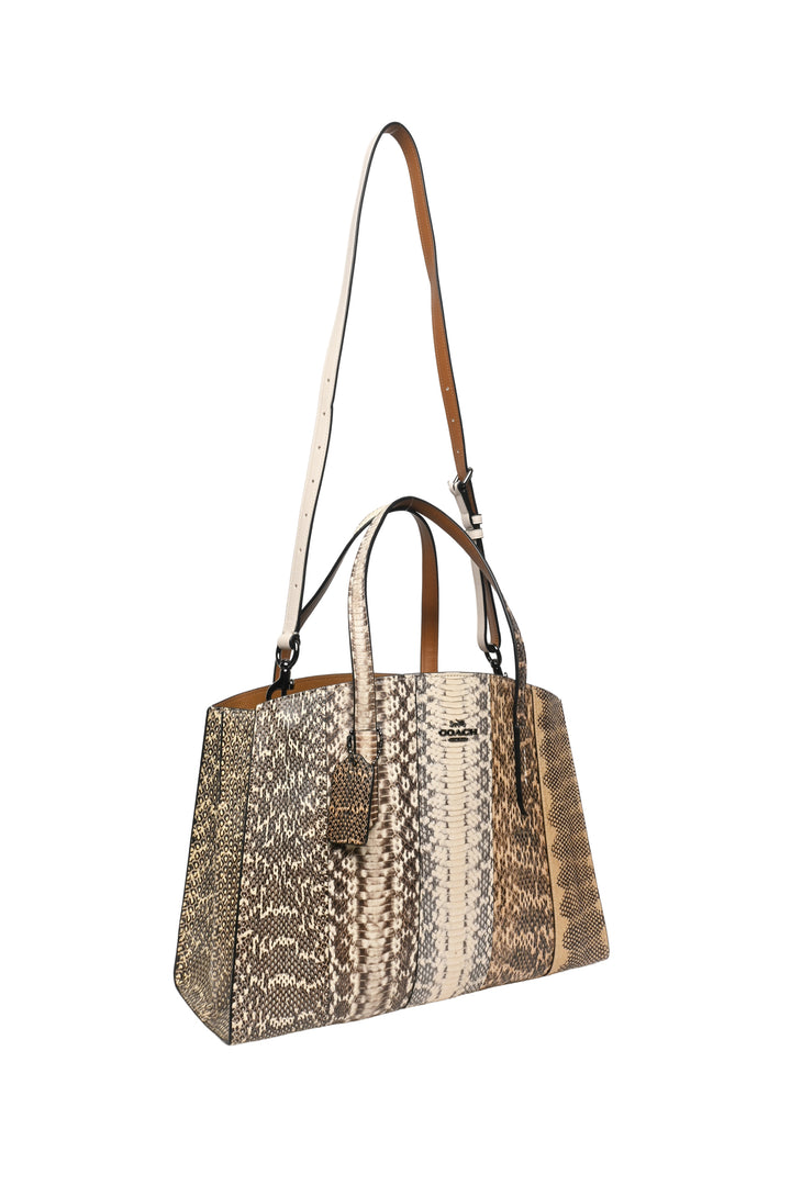 Coach Charlie Carryall Snakeskin Tote
