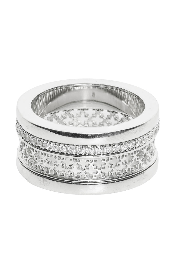 Birks Size 8 18k Diamond White Gold Dare To Dream Ring