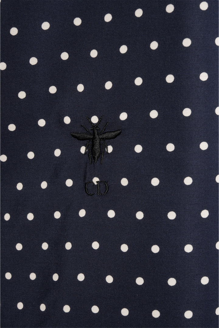 Dior Size 4 Polka-Dot Silk Blouse