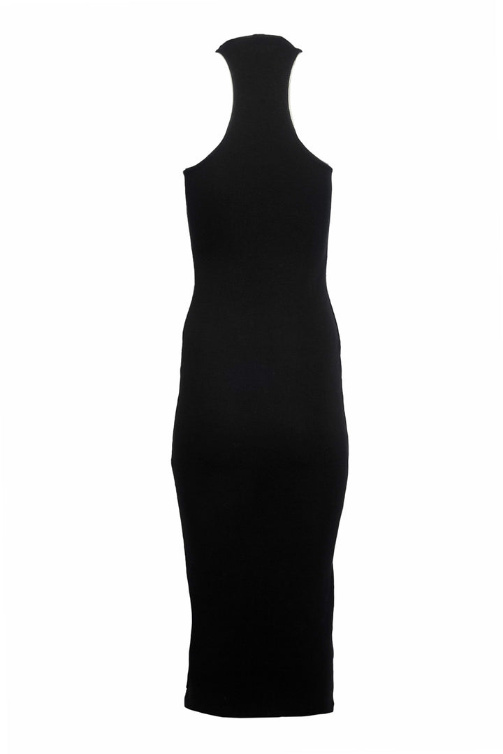 Off White Size 4 Ribbed Logo Maxi Dress