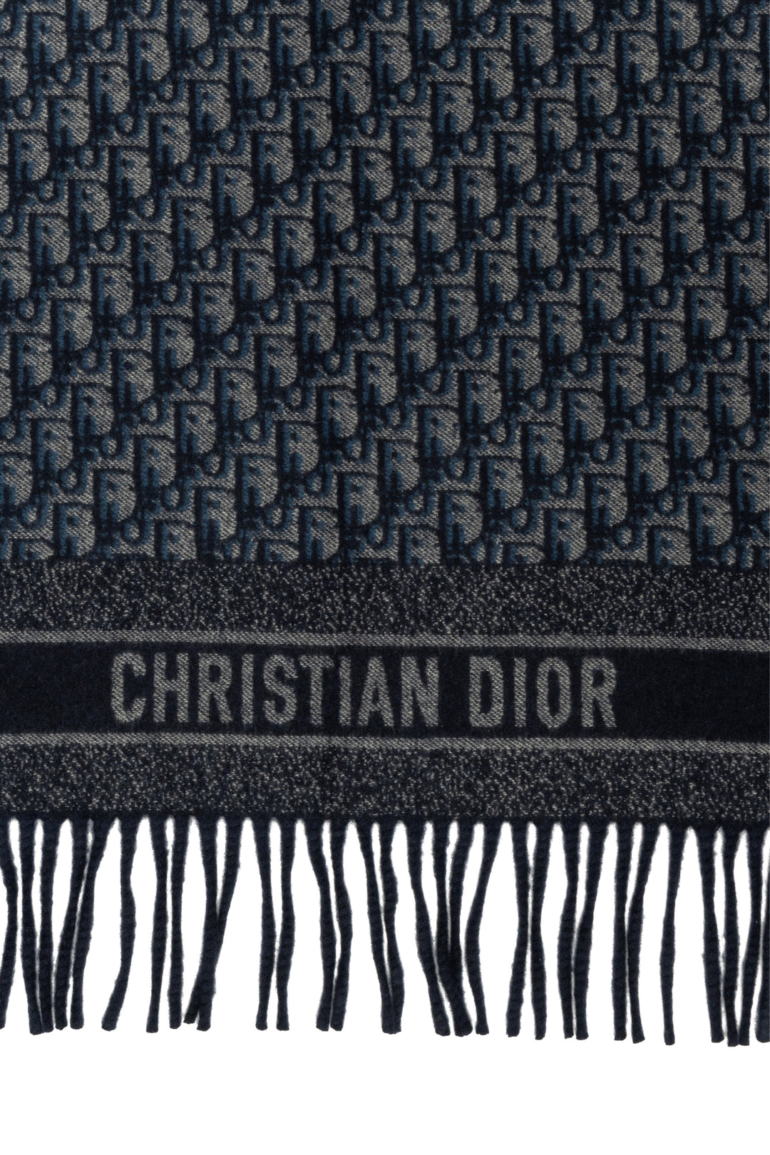 Christian Dior Cashmere & Wool Blend Oblique Throw Blanket