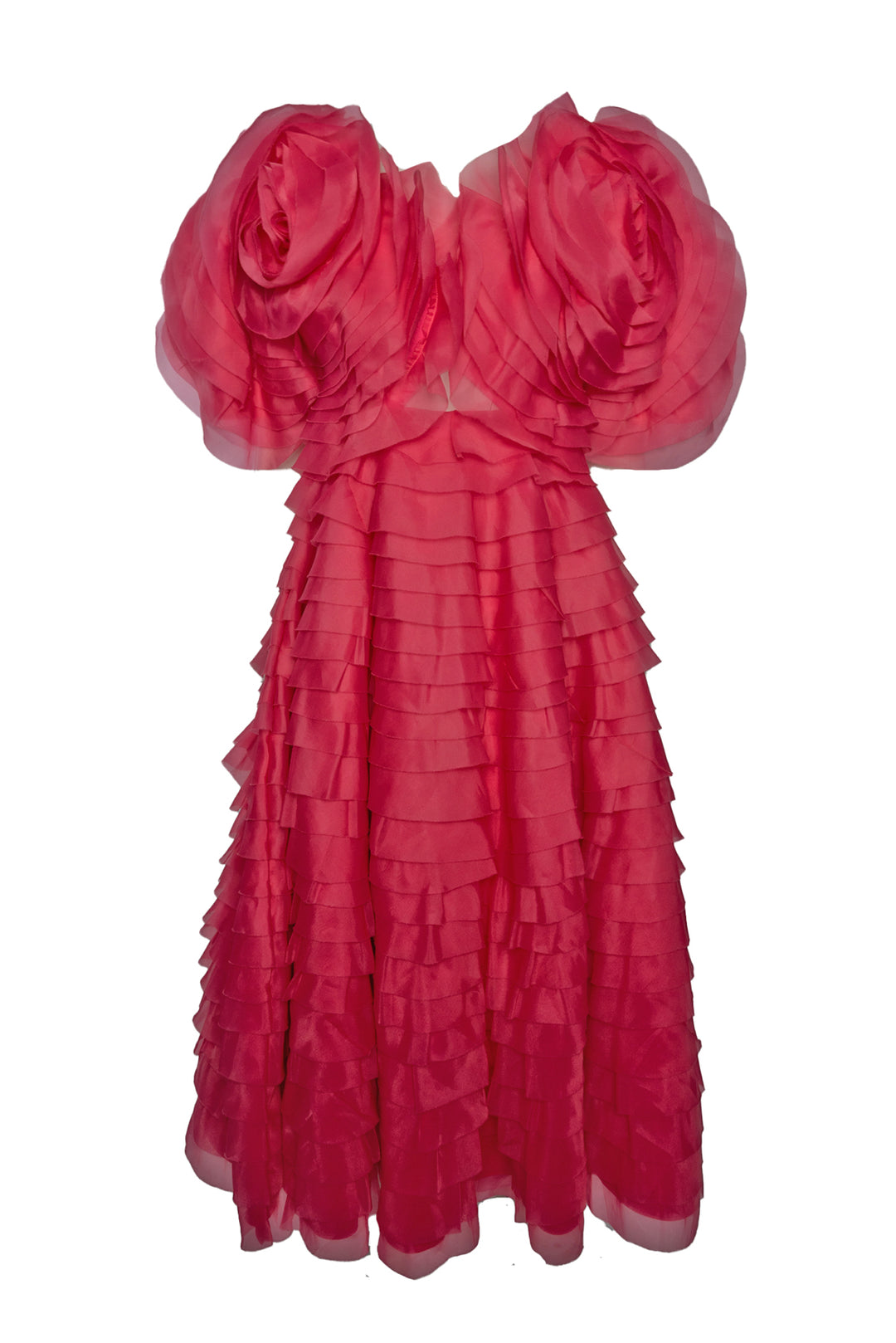 Aje Size S Amour Ruffle Midi Dress