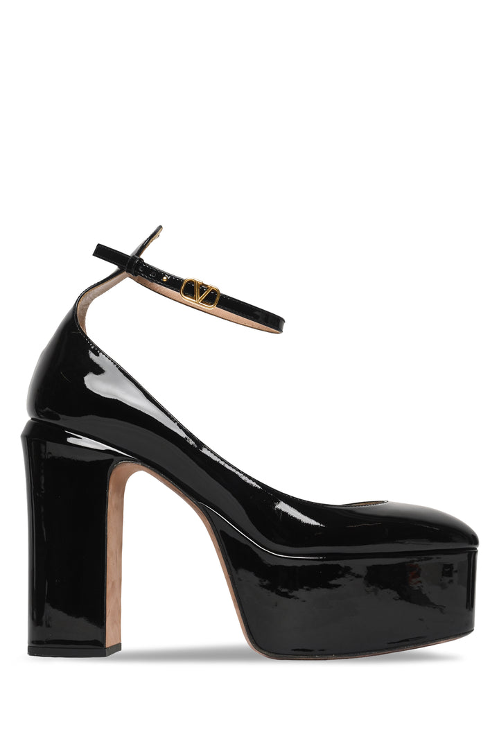 Valentino Size 39 Tan-Go Patent Leather Platform Pumps