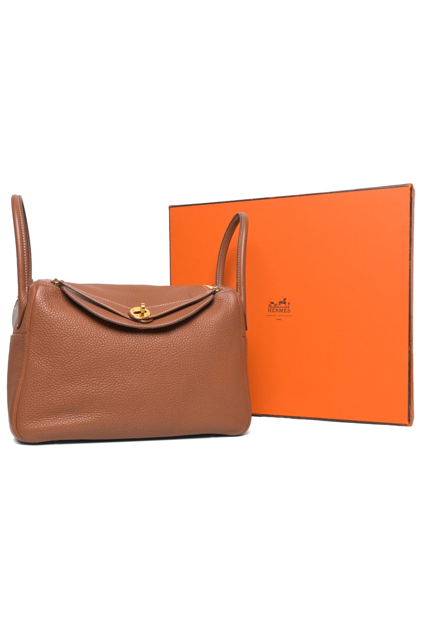 Hermes 2017 Gold Taurillon Clemence Lindy 30