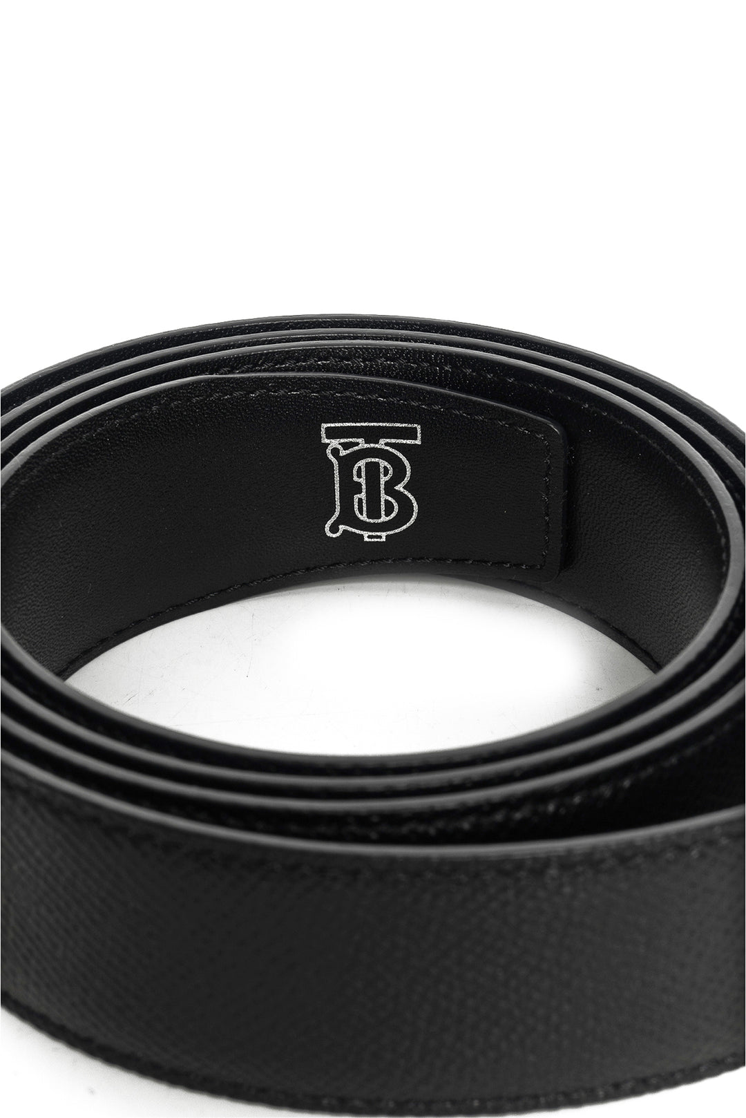 Burberry Size 44 Men's TB Logo Leather Belt