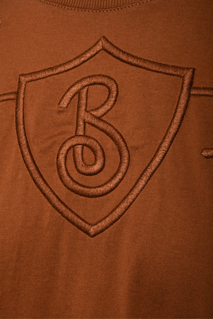 Burberry Size M Men's Embroidered Oak Leaf Crest Cotton T-shirt