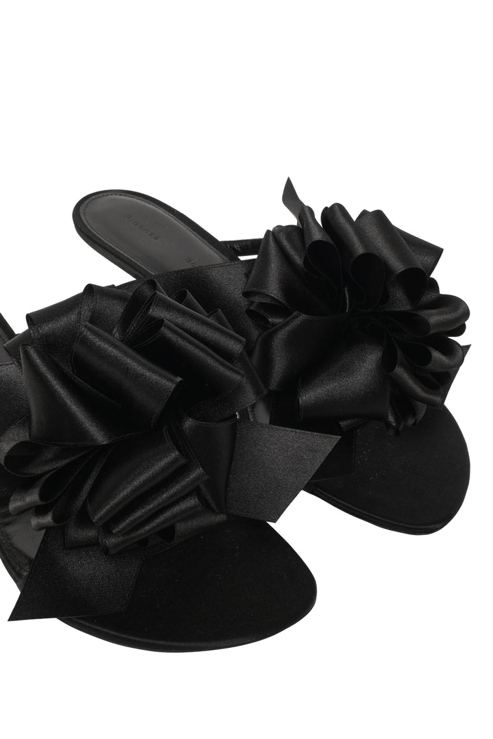 Proenza Schouler Size 38 Tee Souvenir Bow-Detailed Satin Sandals