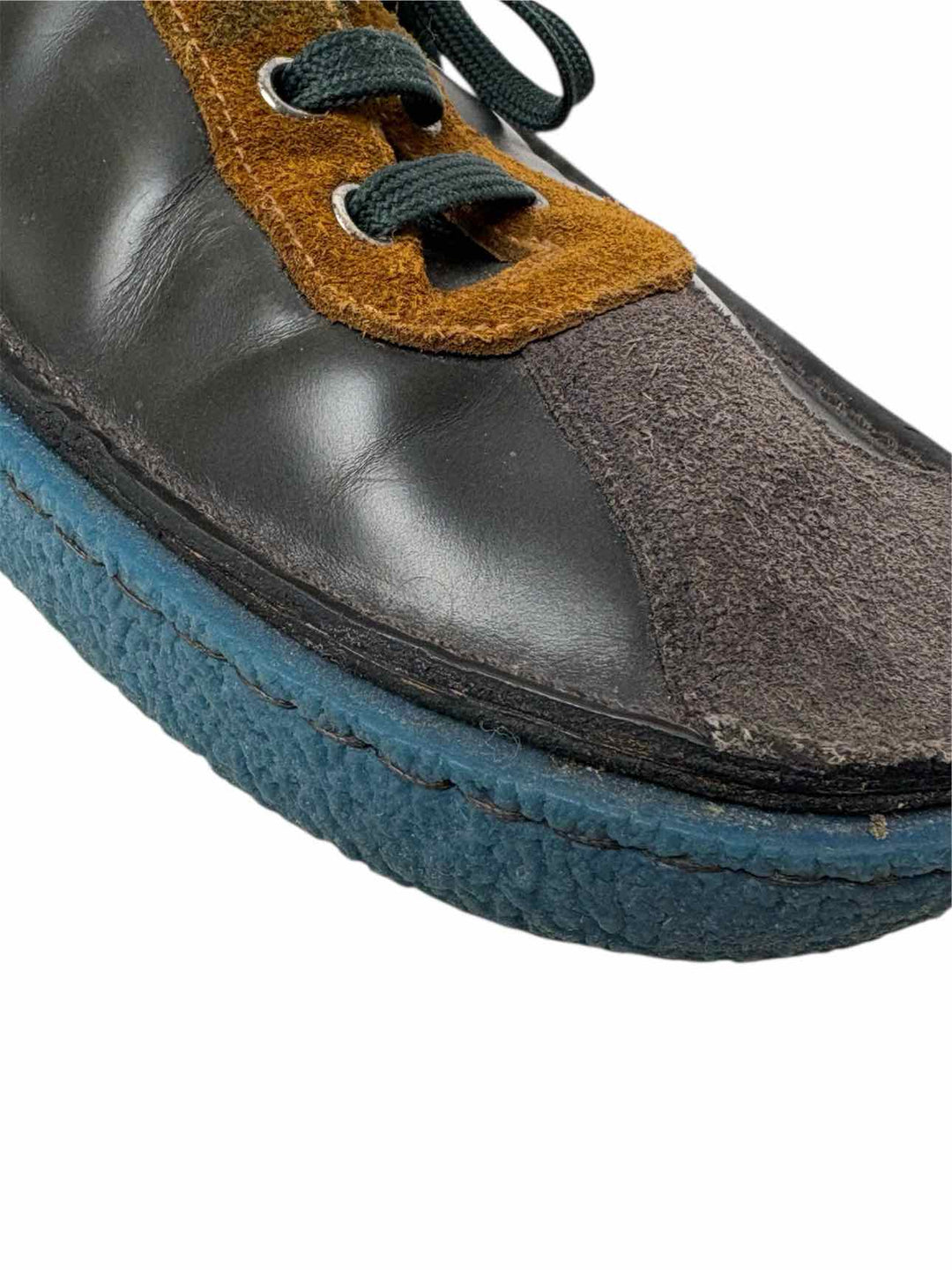 Prada Size 10 Men's Nevada Anthracite Tabac Sneakers