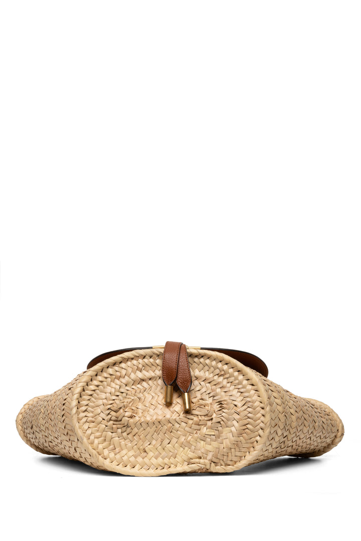 Chloe Raffia Calfskin Medium Marcie Basket Tote