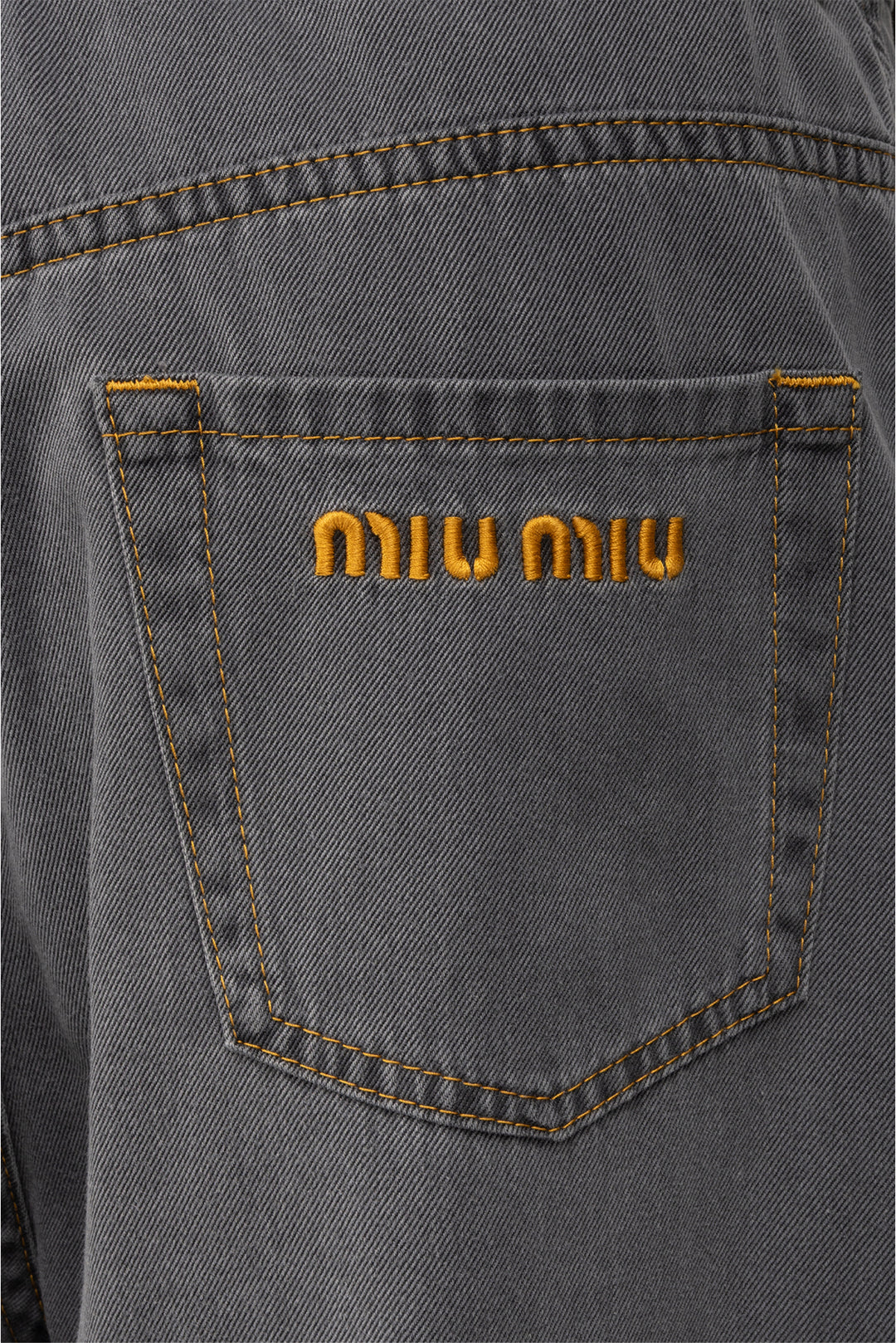 Miu Miu Size 24 2024 Chambray Logo Jeans