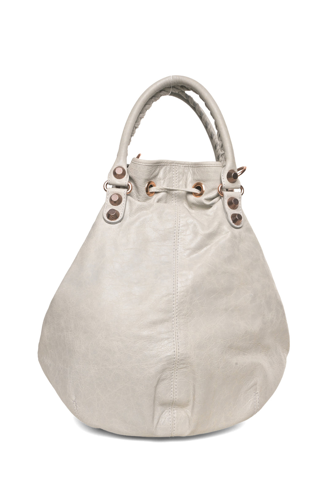 Balenciaga Leather Giant Silver PomPon Bag