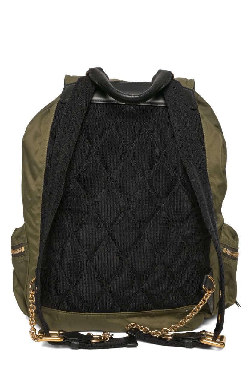 Burberry Rucksack Nylon Leather-Trimmed BackPack
