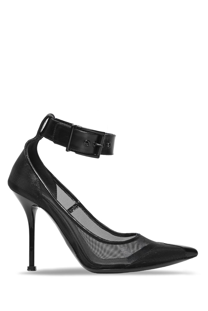 Alexander Mcqueen Size 36 Punk Ankle-Cuff Mesh Pumps
