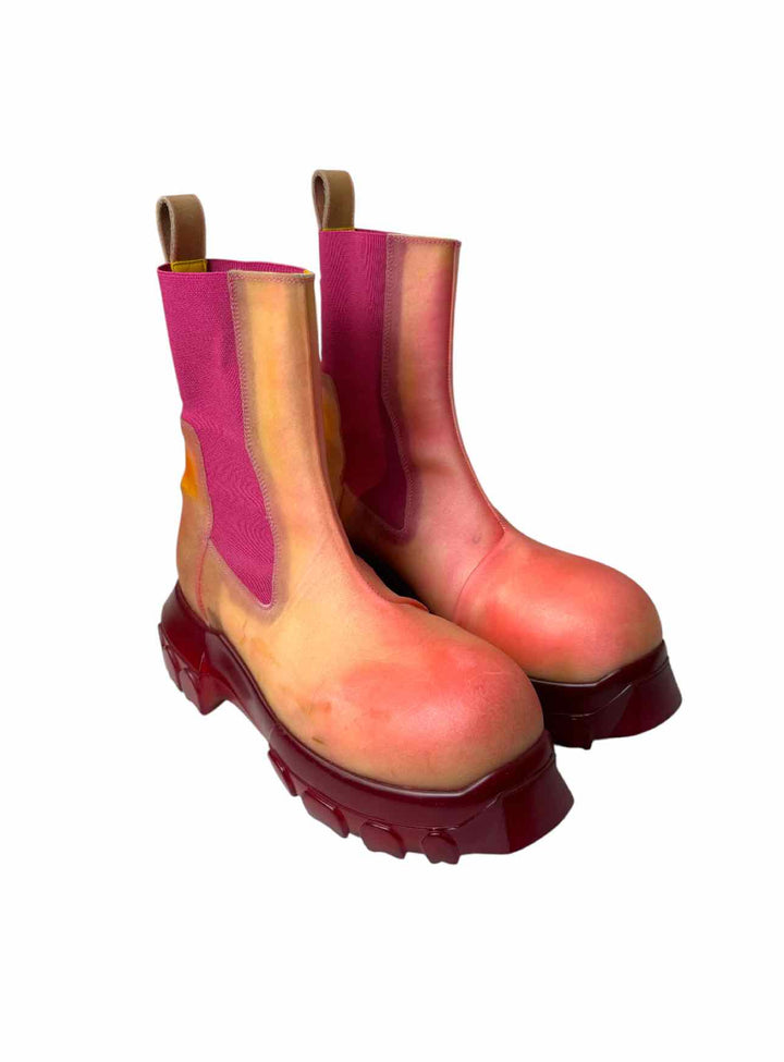 Rick Owens Beatle Bozo Tractor Transparent Leather Ankle Boots