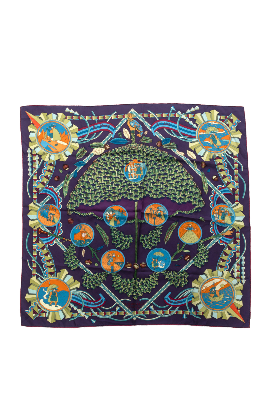 Hermes 'L'Ombrelle Magique' Silk Scarf