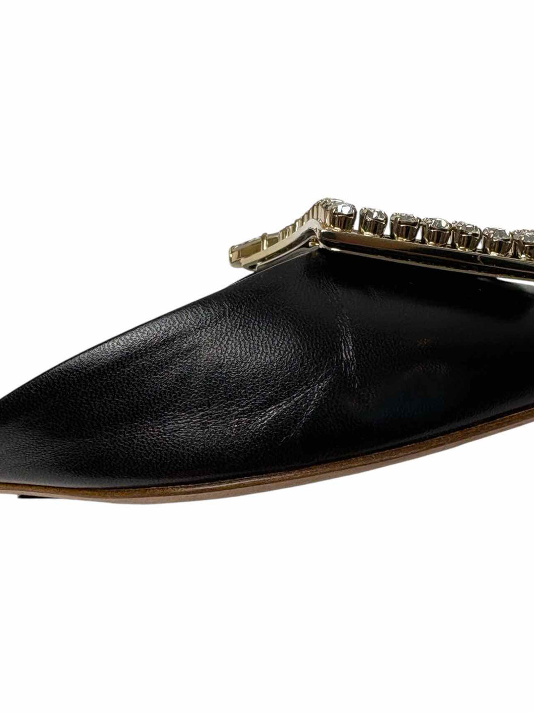 Roger Vivier Crystal Embellished D'Orsay Size 40 Flats