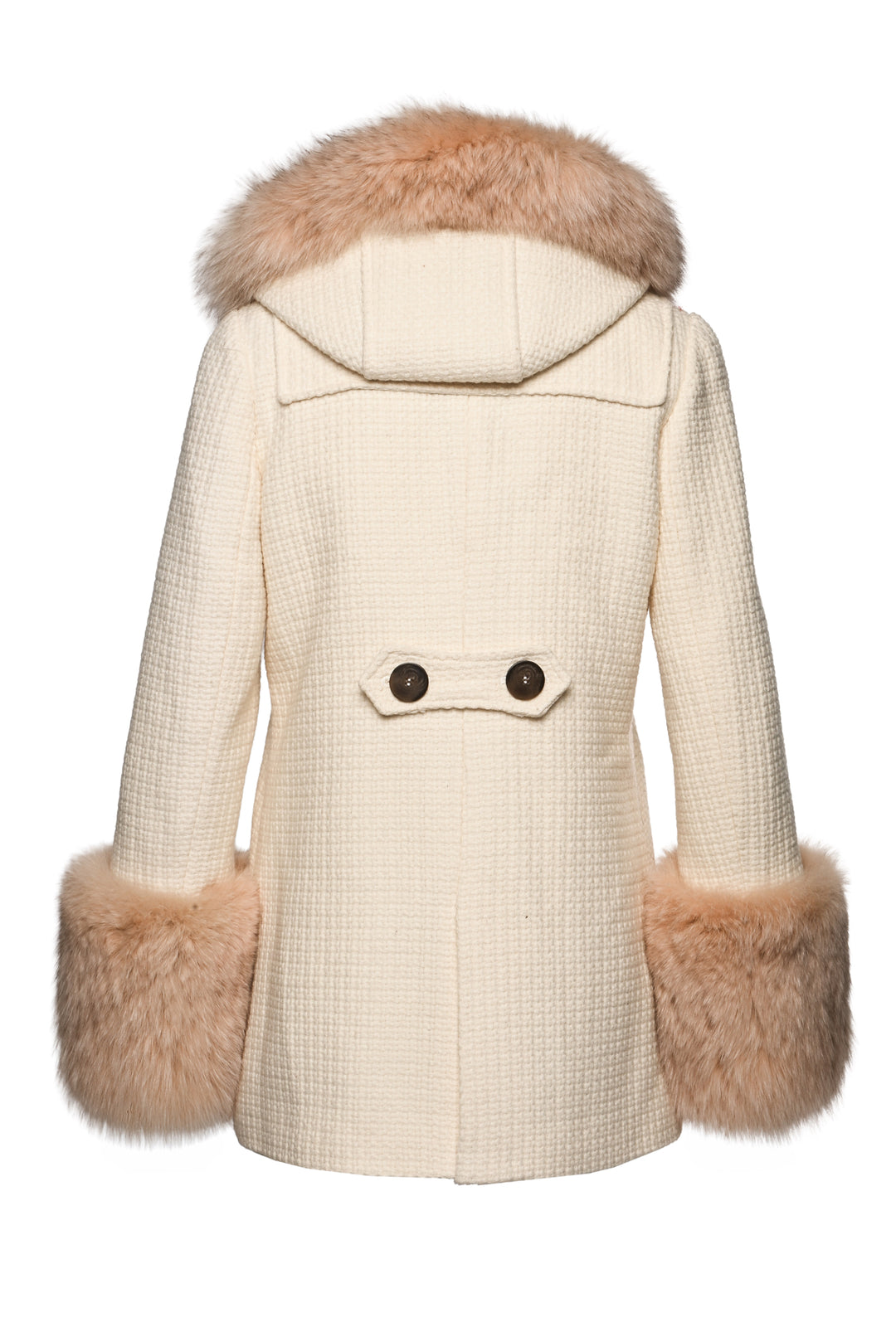 I Am The Happiest Girl In The World Rich Size S Fox Fur Trim Coat