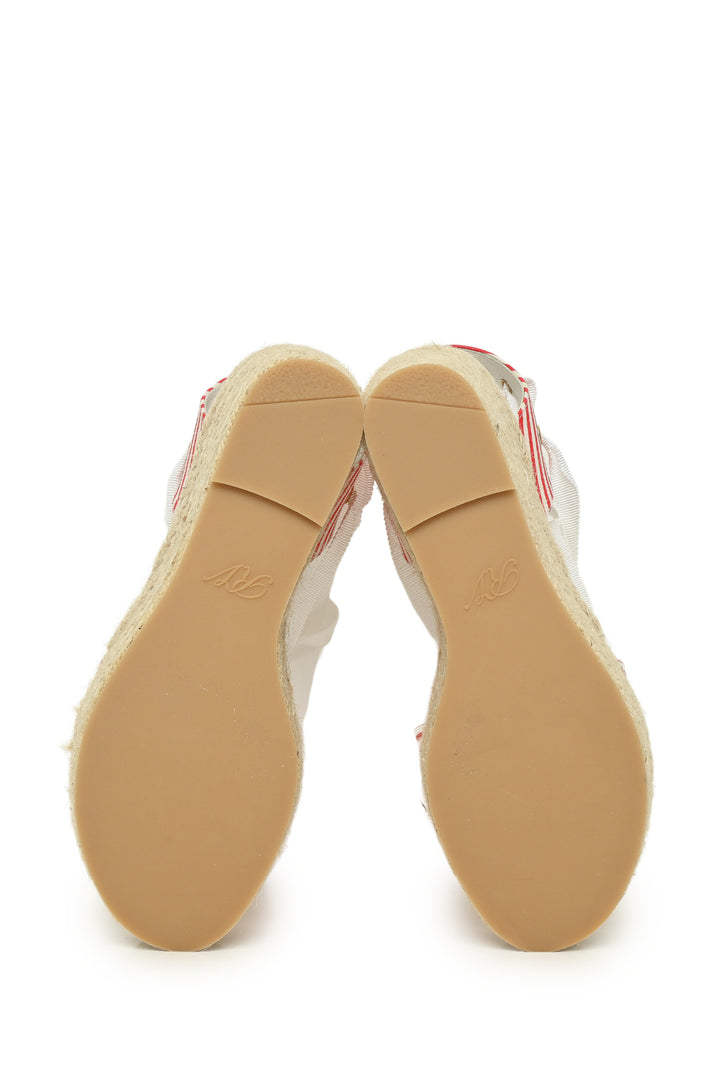 Roger Vivier Size 36.5 Blooming RV Embroidered Open Toe Espadrille Wedges