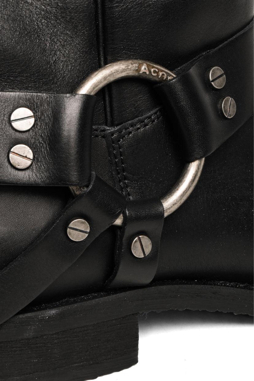 Acne Size 40 Leather Buckle Boots