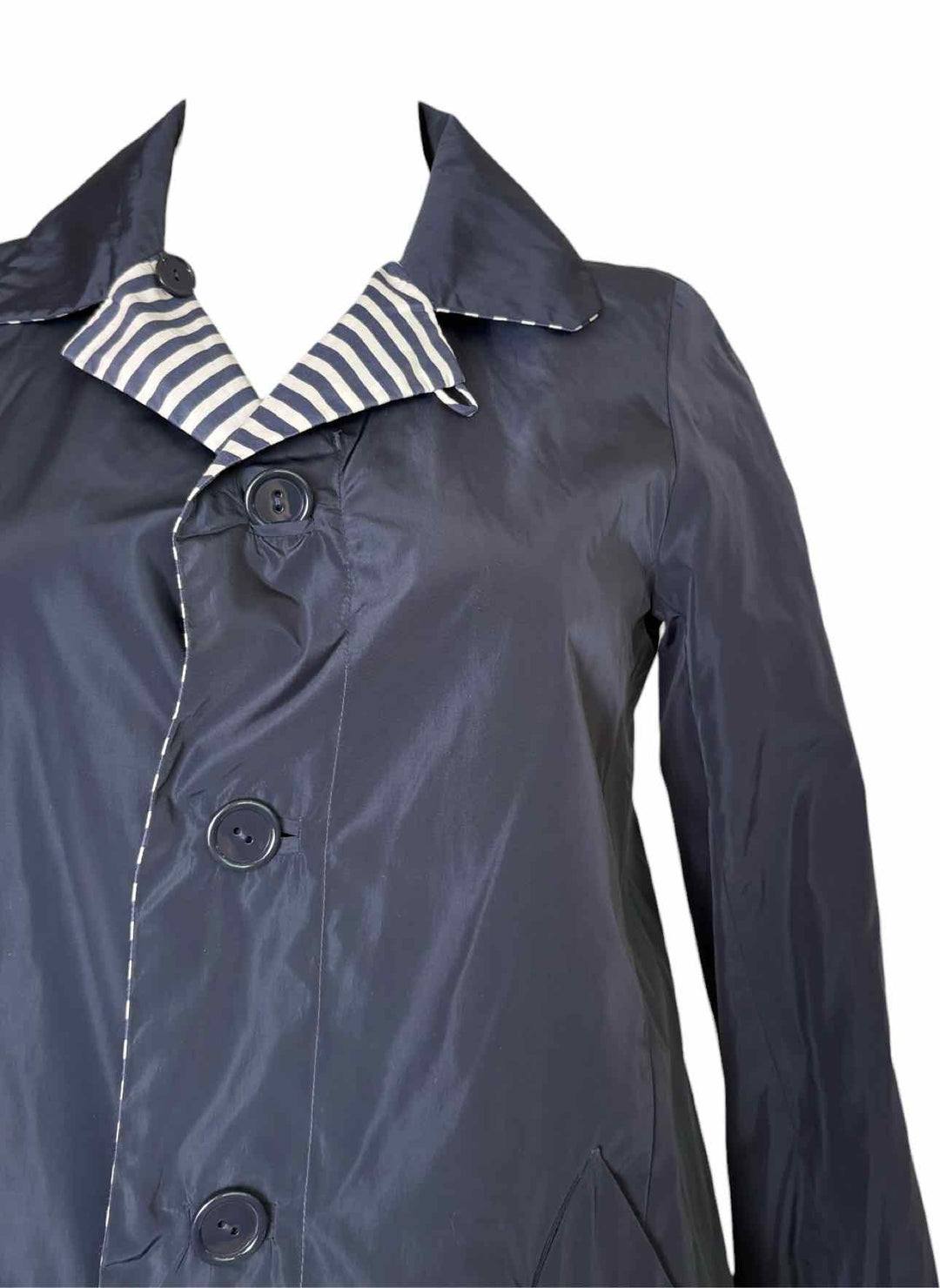 Weekend Max Mara Size 6 Reversible  Striped Coat