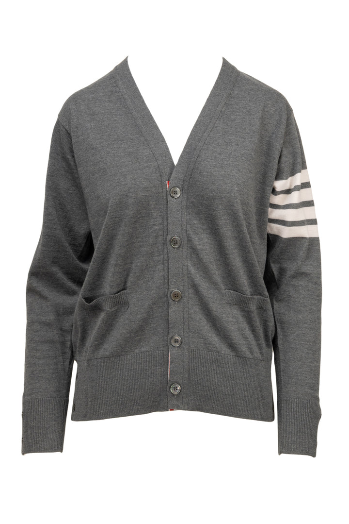 Thom Browne Size 2 Men's 4 Bar Merino Wool Cardigan