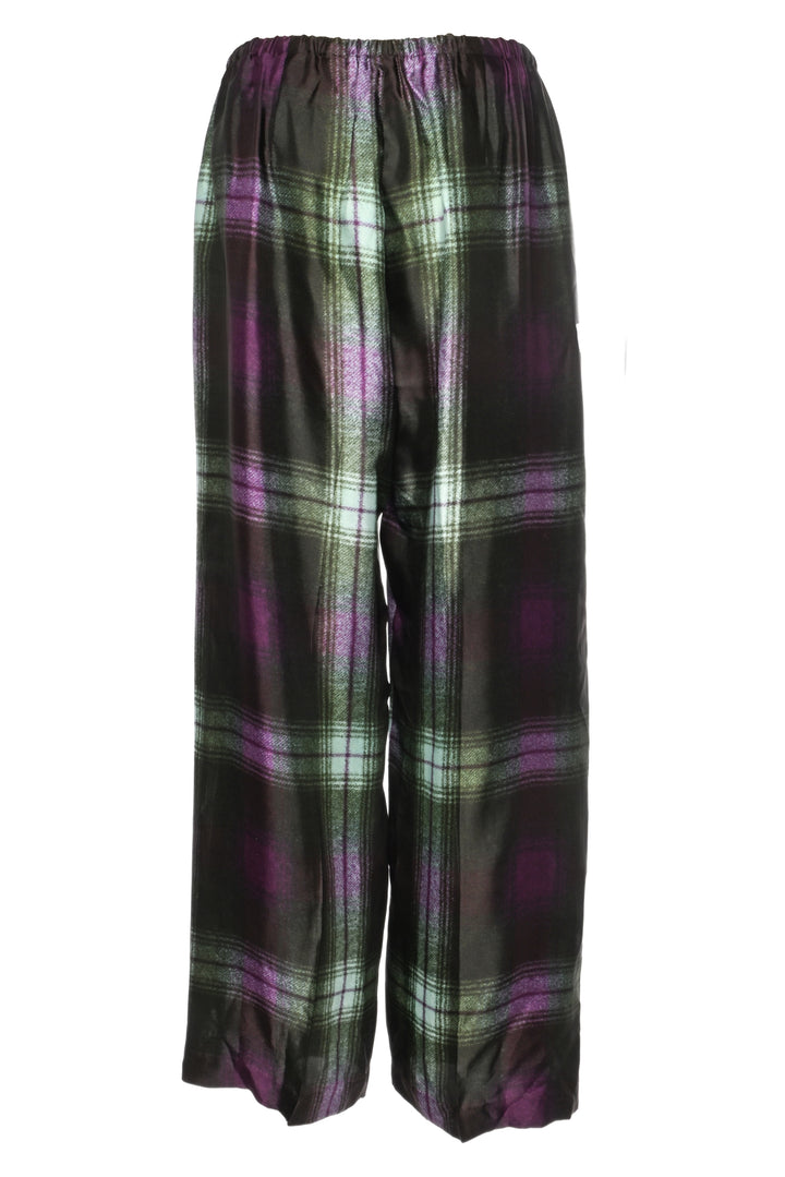 Dries Van Noten Size 38 Plaid Drawstring Pants