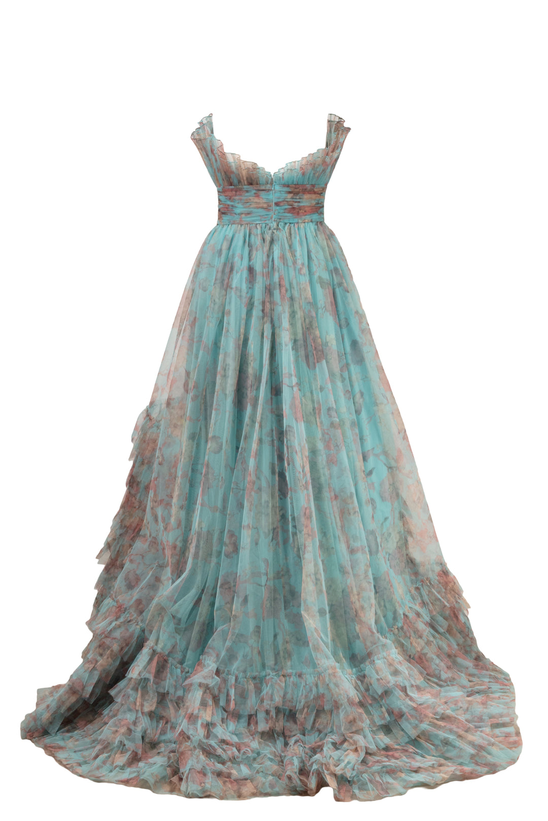 Amarra Size 8 Strapless Ruffles Gown