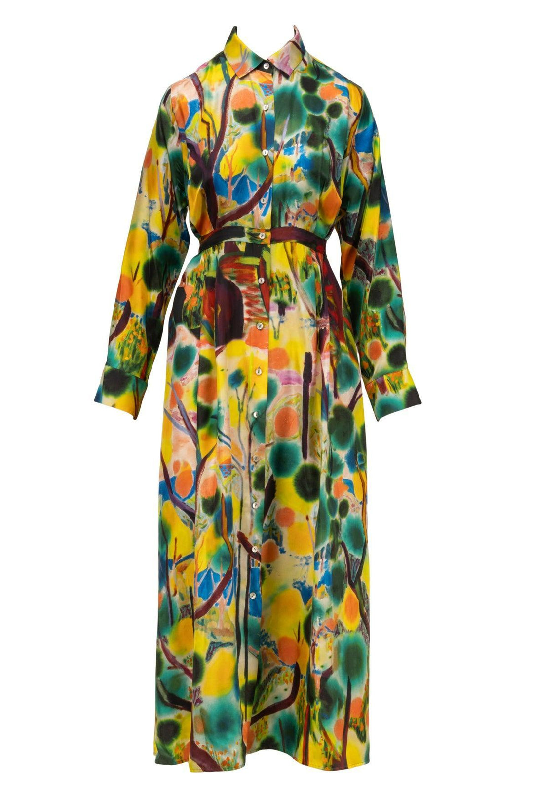 Ulla Johnson Size 8 Multi-colour Lone Sleeve Maxi Dress