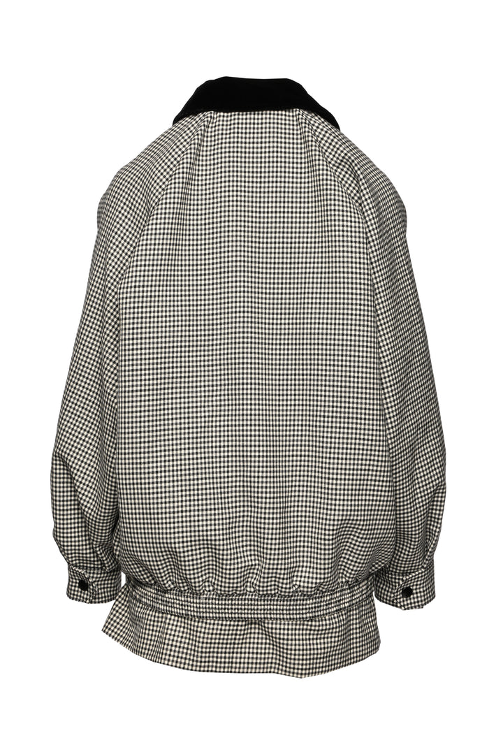Miu Miu Size XS/S 2022 Houndstooth Check Blouson Jacket & Mini Skirt Set