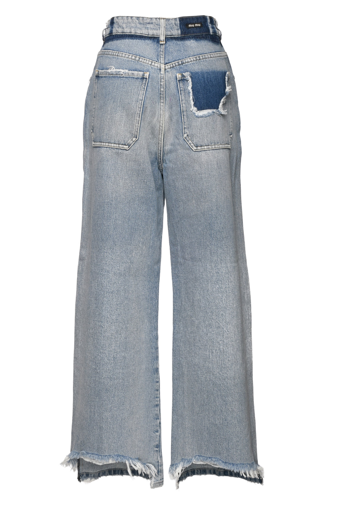 Miu Miu Size 25 Distressed Wide Leg Jeans