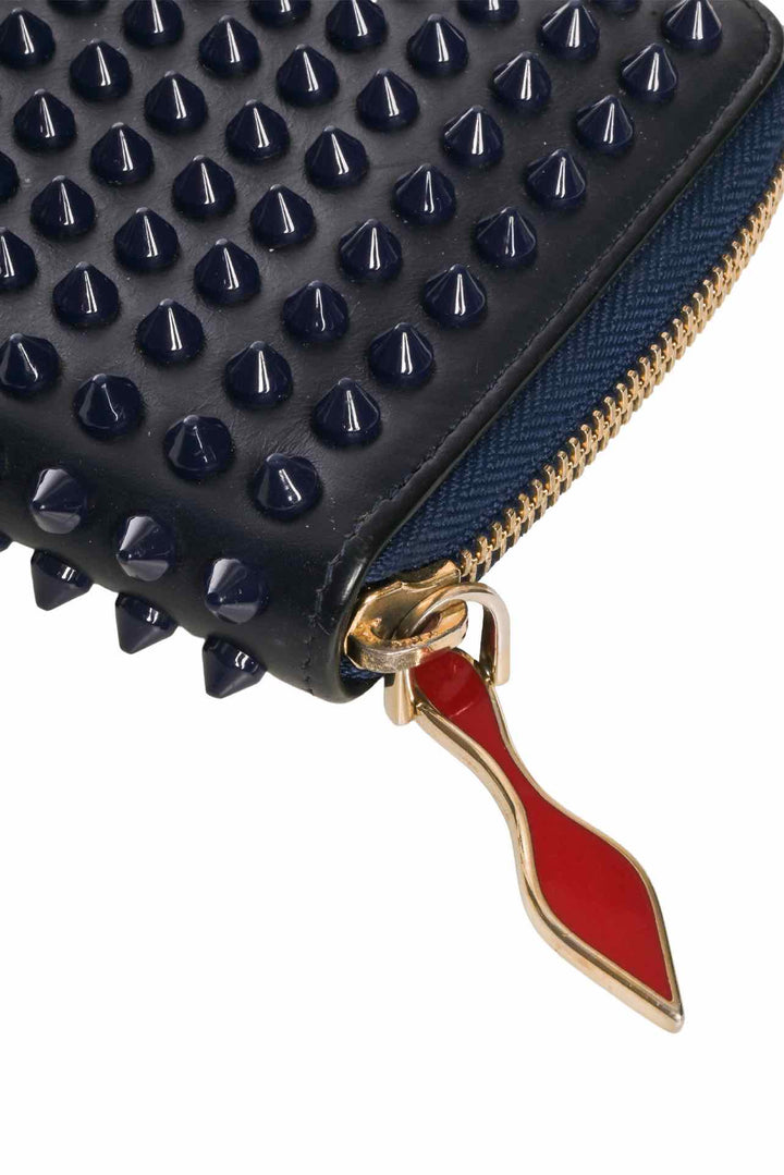 Christian Louboutin Panettone Spiked Leather Zip Around Long Wallet