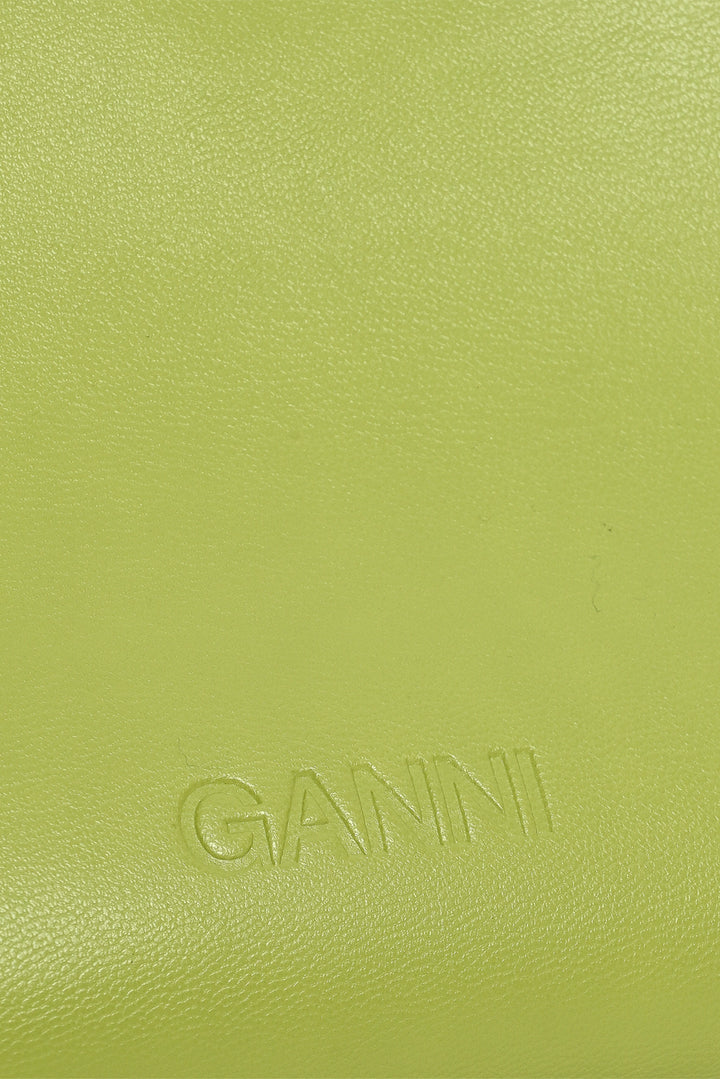 Ganni Mosstone Green Small Bou Purse