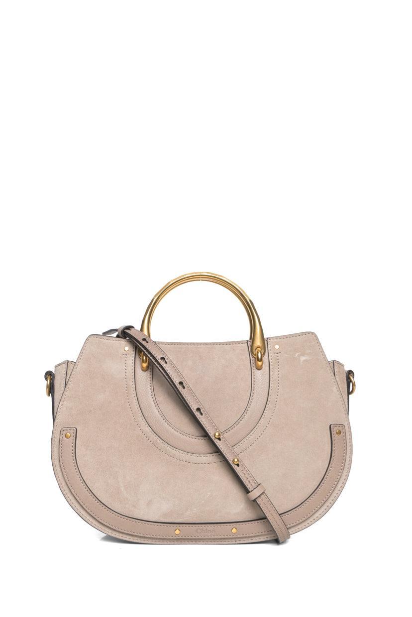 Chloe Calfskin Suede Medium Pixie Shoulder Bag