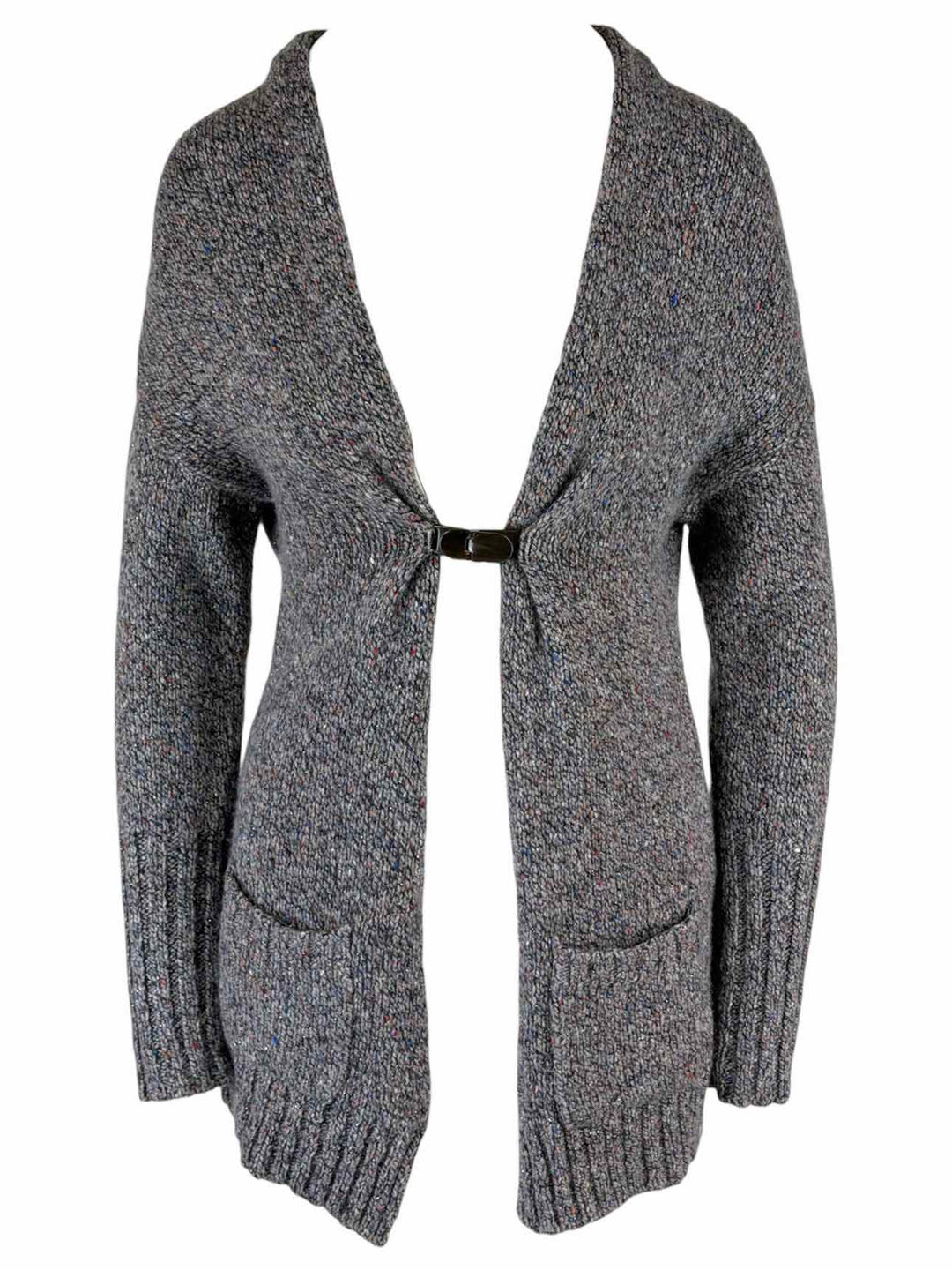 Brunello Cucinelli Size L Speckle Cashmere Long Cardigan