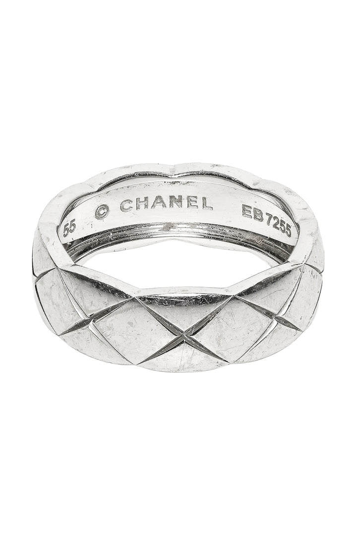 Chanel Size 7.5 18K White Gold Coco Crush Small Ring