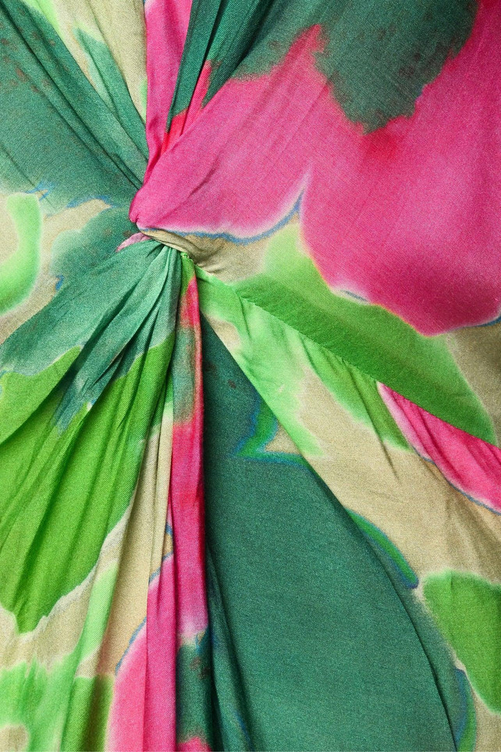 Smythe Size M Floral Twist Maxi Dress