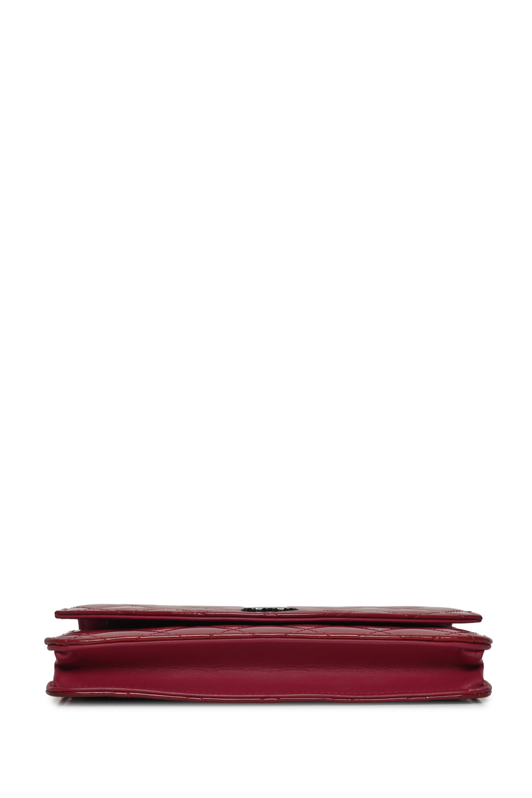 Chanel 2014-2015 Quilted Patent Leather Brilliant Wallet On Chain Crossbody