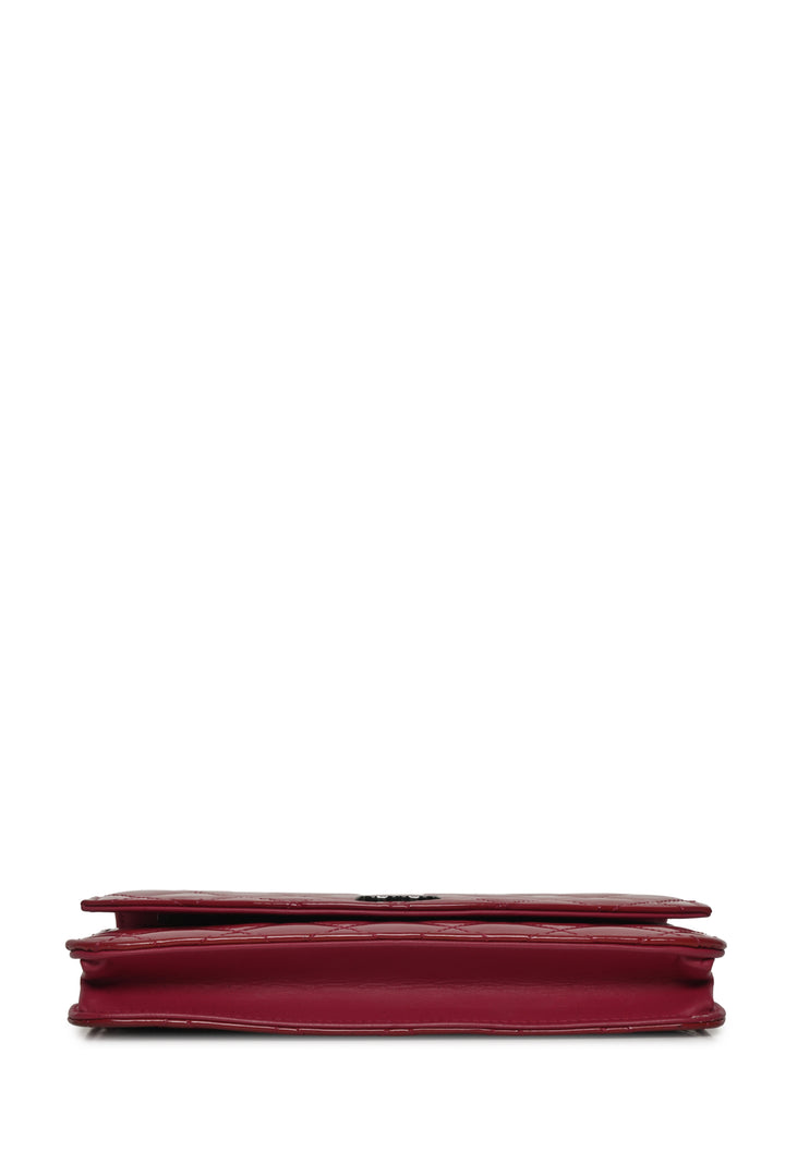 Chanel 2014-2015 Quilted Patent Leather Brilliant Wallet On Chain Crossbody