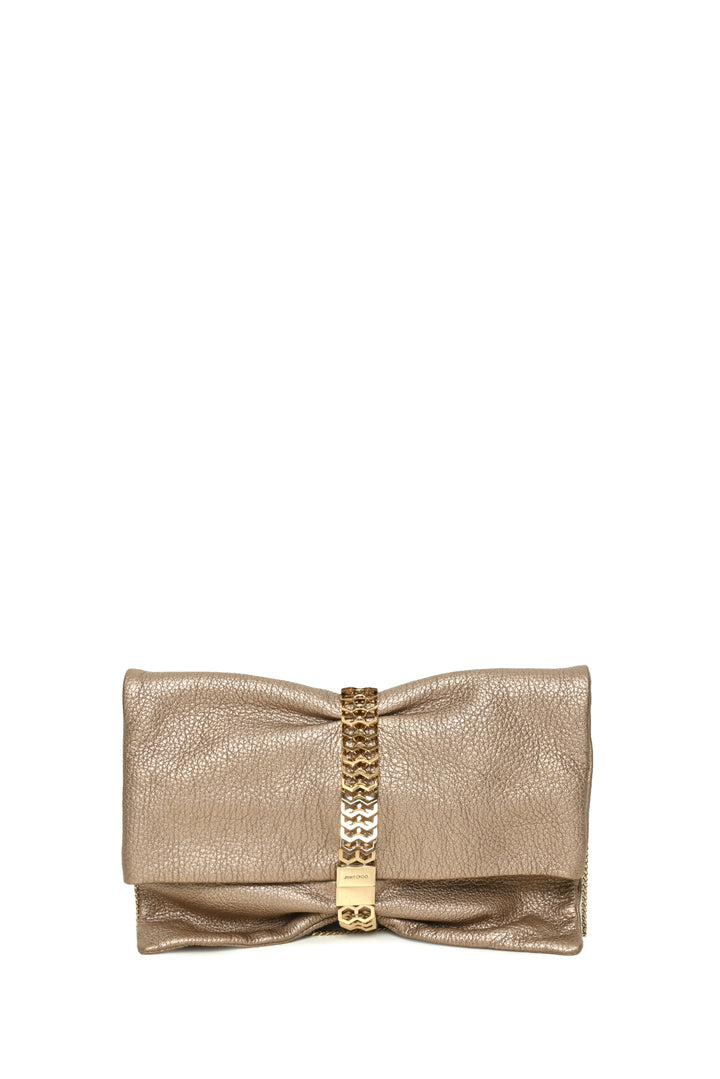 Jimmy Choo Chandra Metallic Leather Clutch
