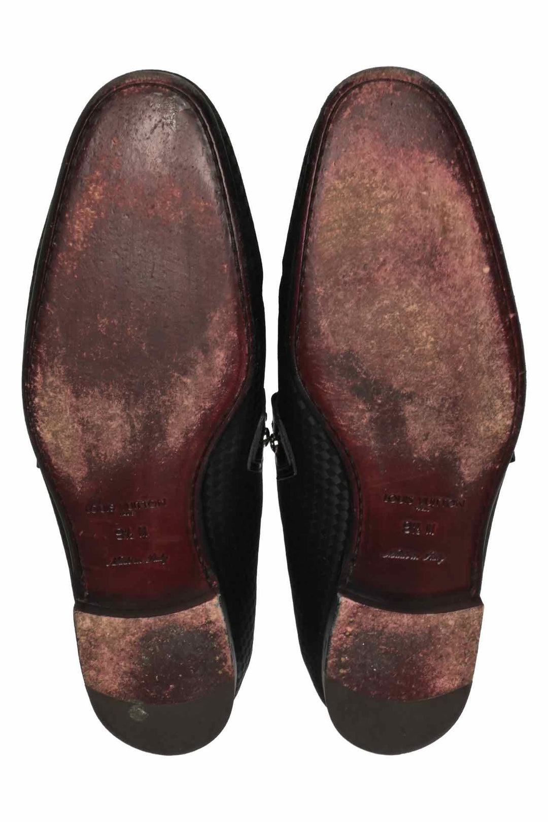Louis Vuitton Size 9 Men's LV Plaque Satin Slip On Loafers
