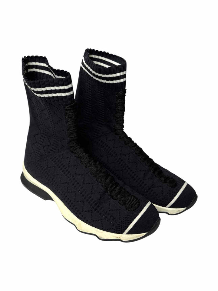 Fendi Stretch Knit Sock Size 37 Sneaker