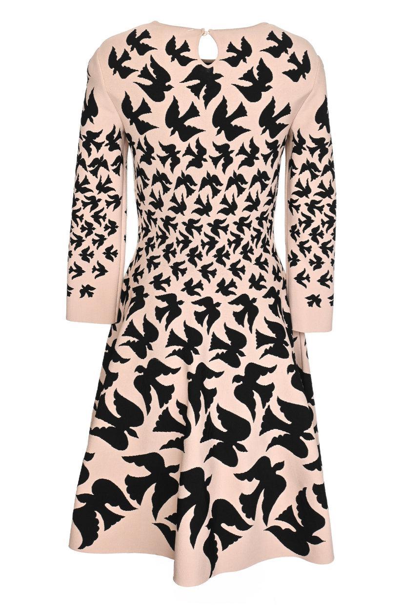 Alexander Mcqueen Size M Swallow Stretch Knit Dress