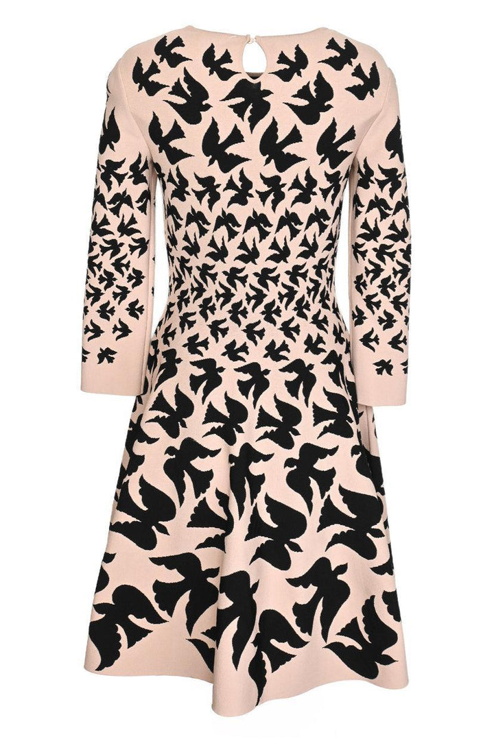 Alexander Mcqueen Size M Swallow Stretch Knit Dress